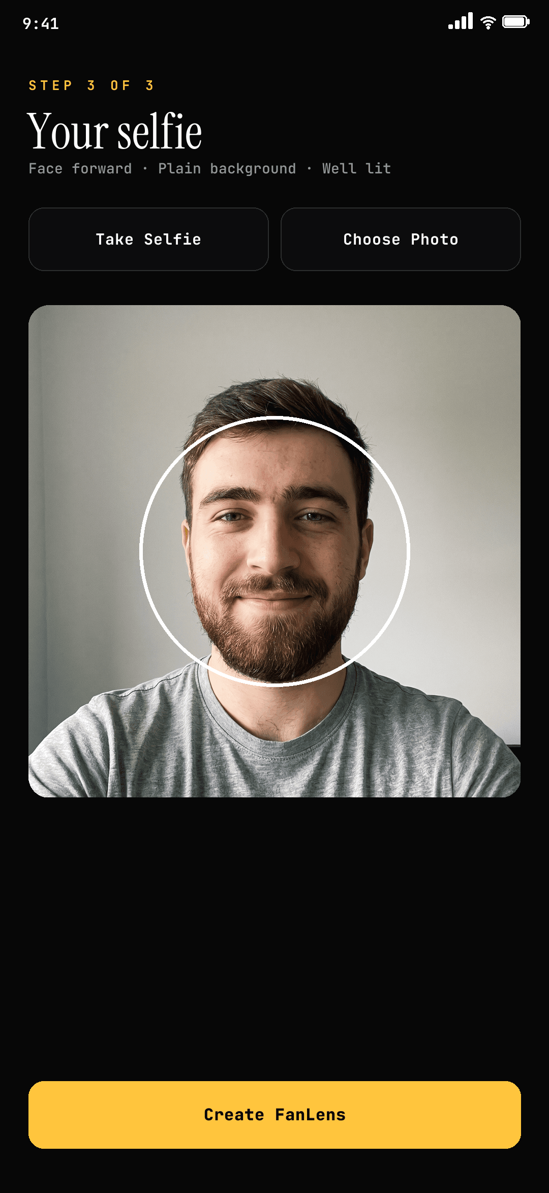 FanLens — upload one selfie